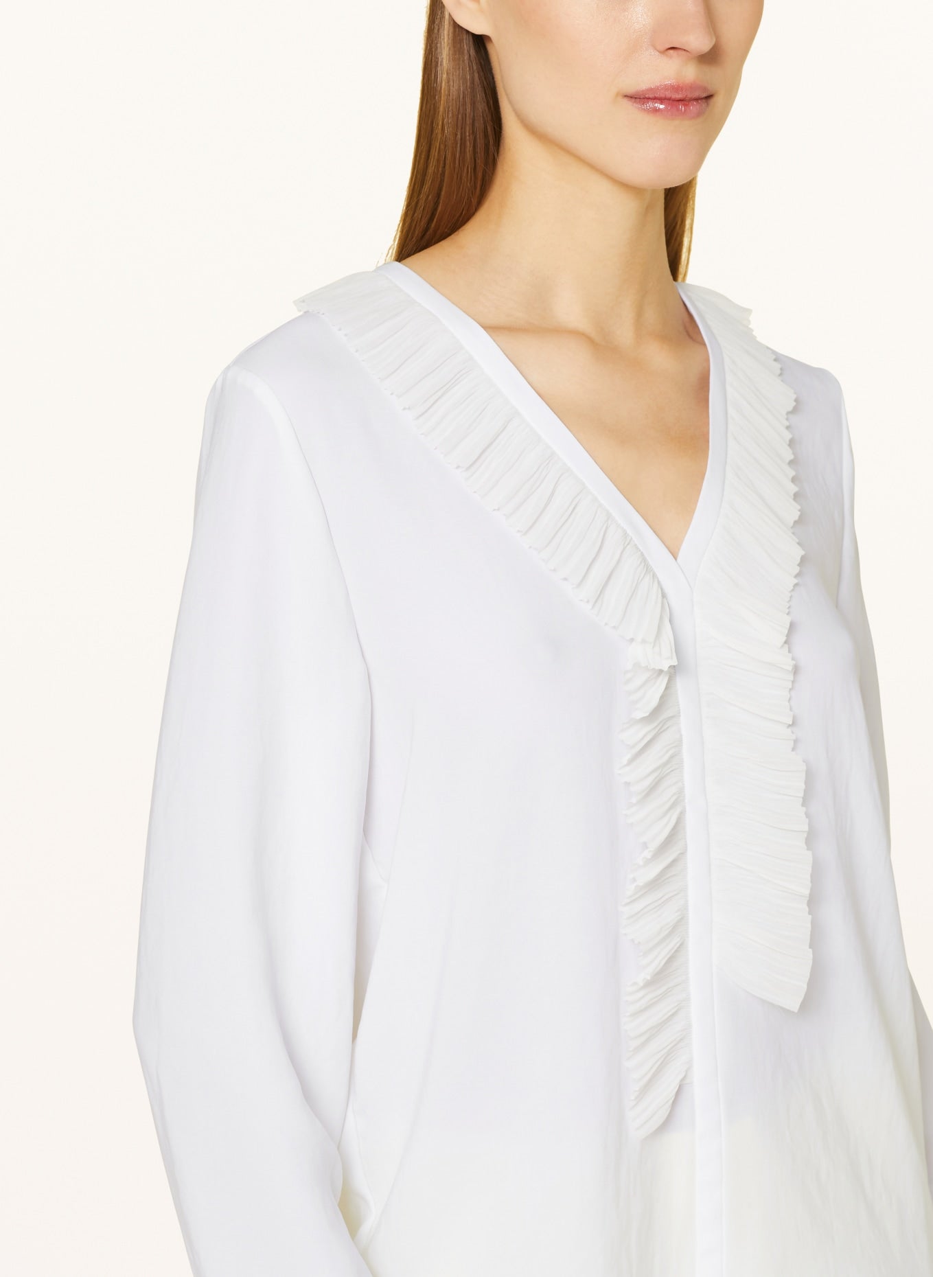 White Ruffle Blouse