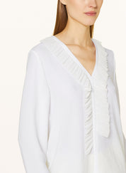 White Ruffle Blouse