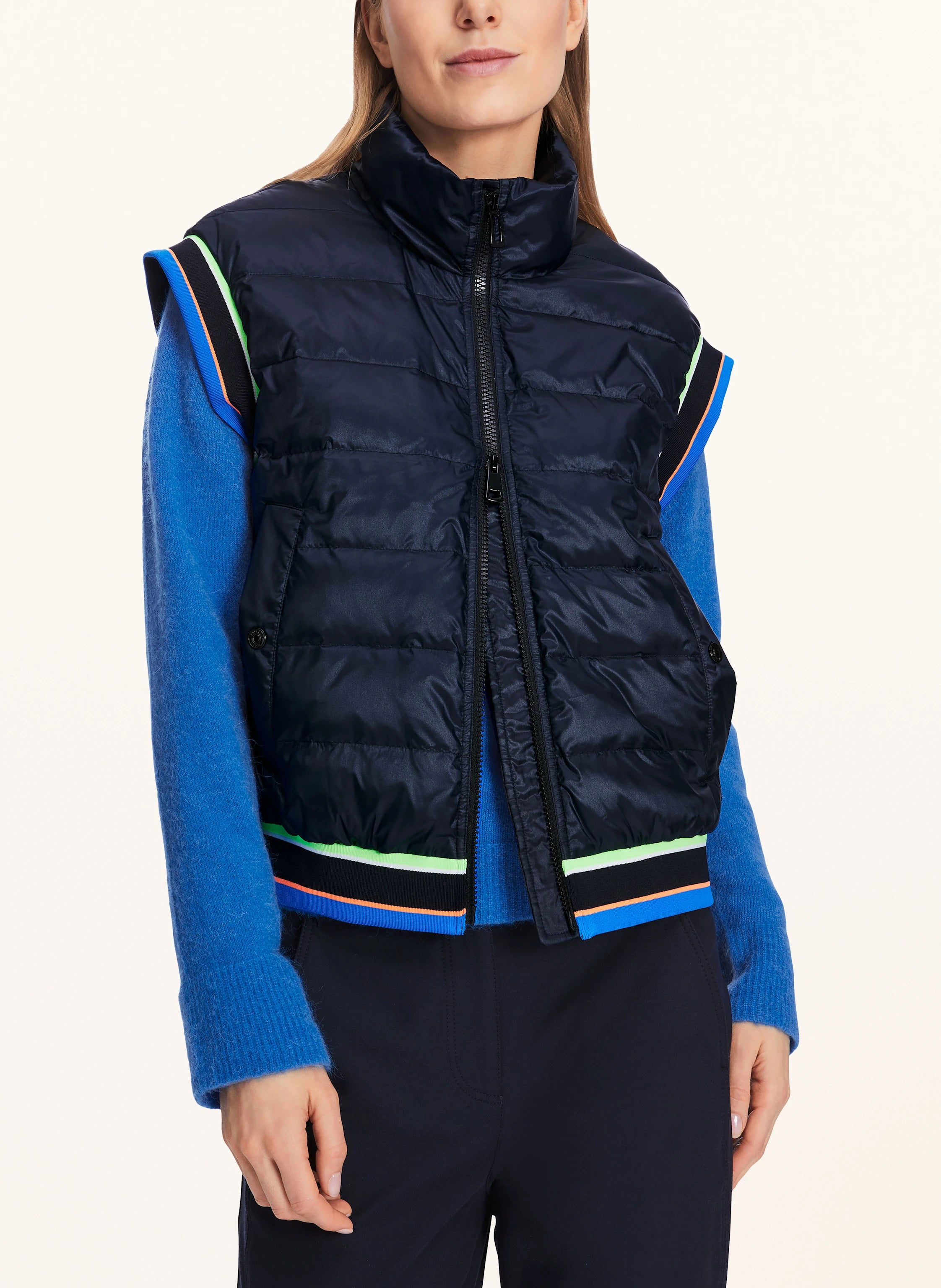 Oversized Down Vest Blue