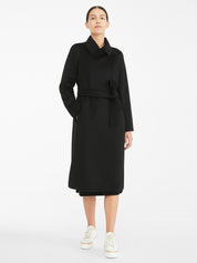 Collage Black Wool Coat