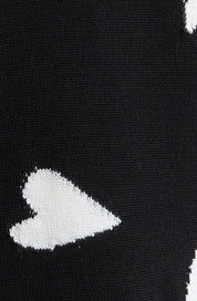Heart Print Virgin Wool Sweater