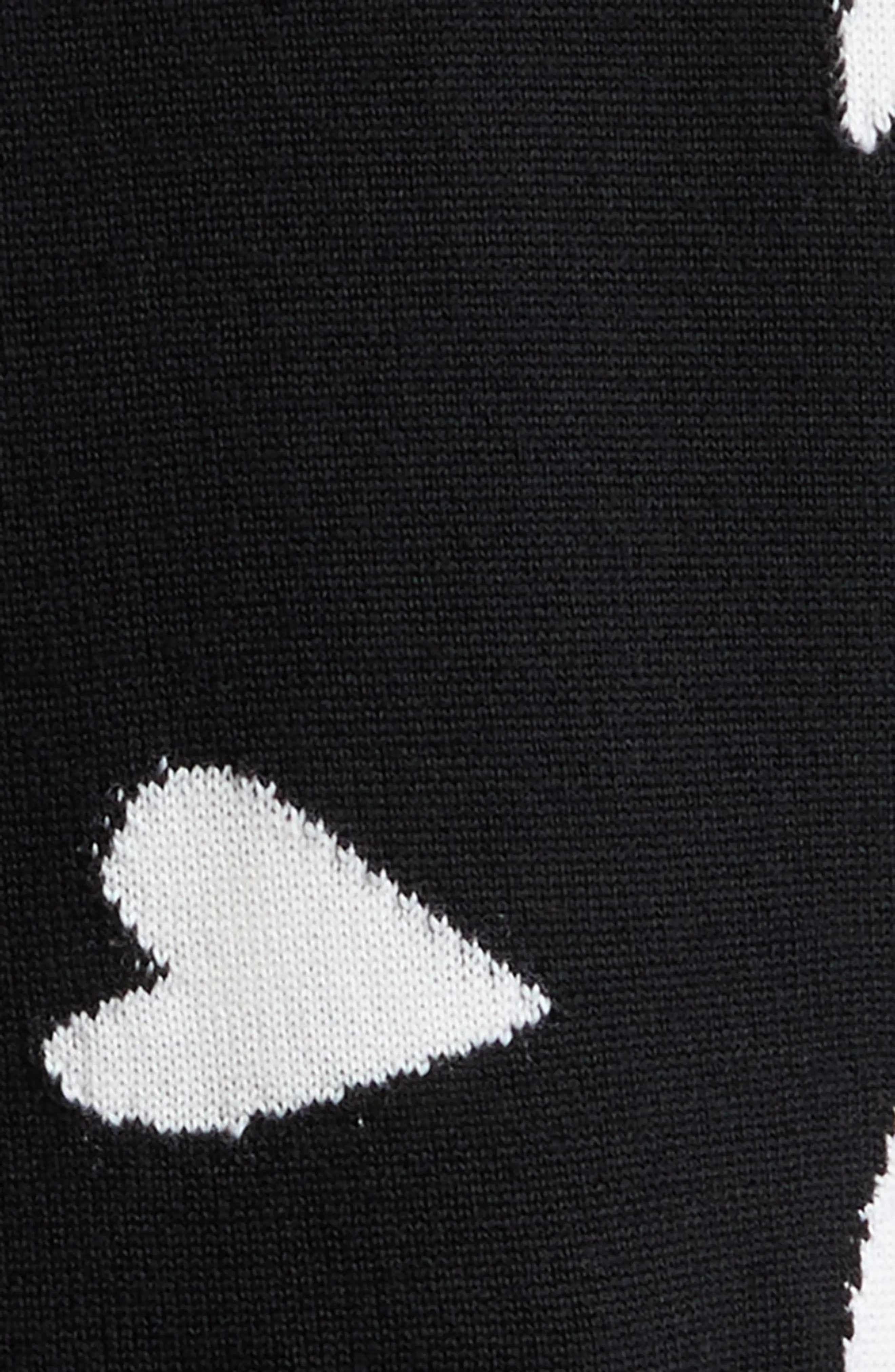 Heart Print Virgin Wool Sweater