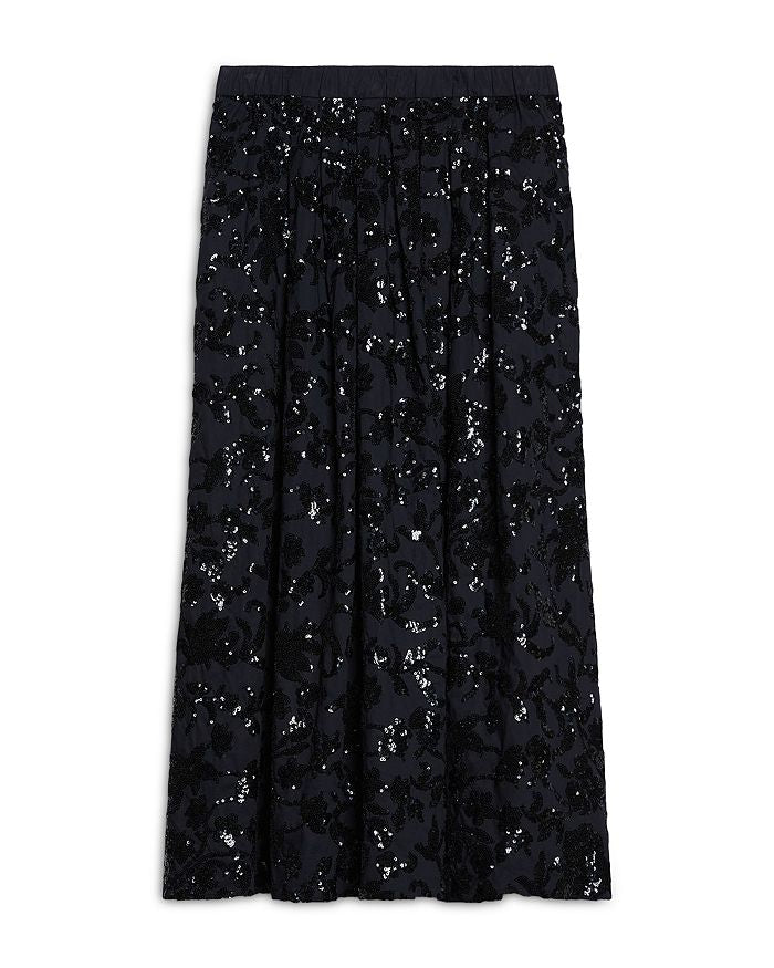 Nome Sequinned Skirt Navy