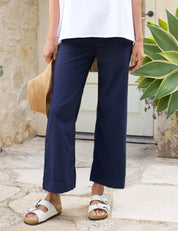 Wexford  Wide-Leg Linen Pant Navy
