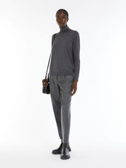 Turtleneck sweater with silk