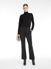 Turtleneck sweater with silk