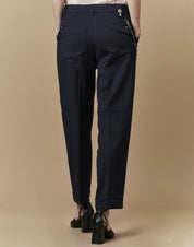 Concise Straight leg pants with double ticket pocket
