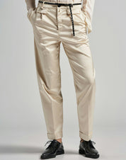 Concise Straight leg pants with double ticket pocket