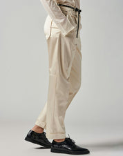 Concise Straight leg pants with double ticket pocket