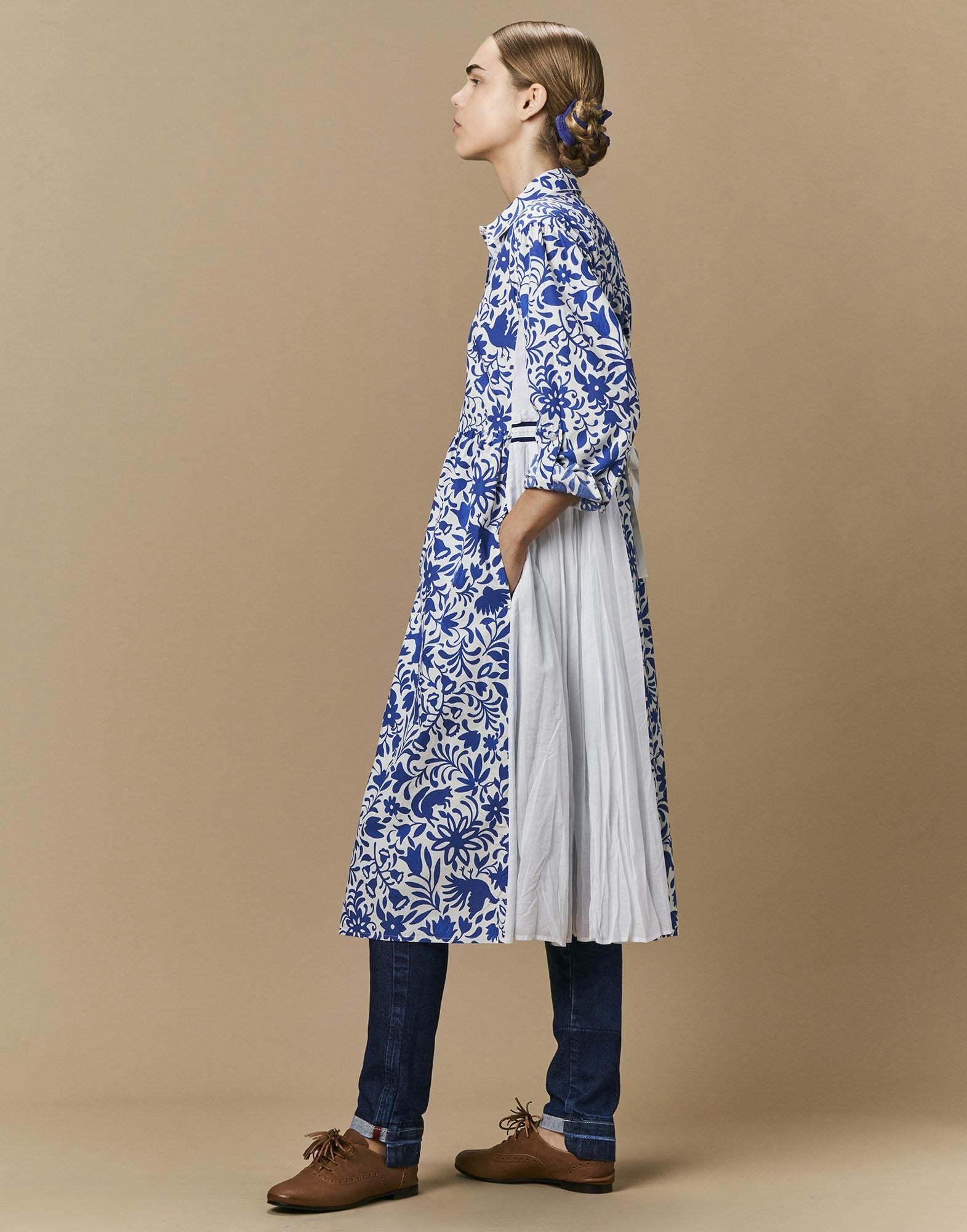Beloved  Print L/S shirtdress