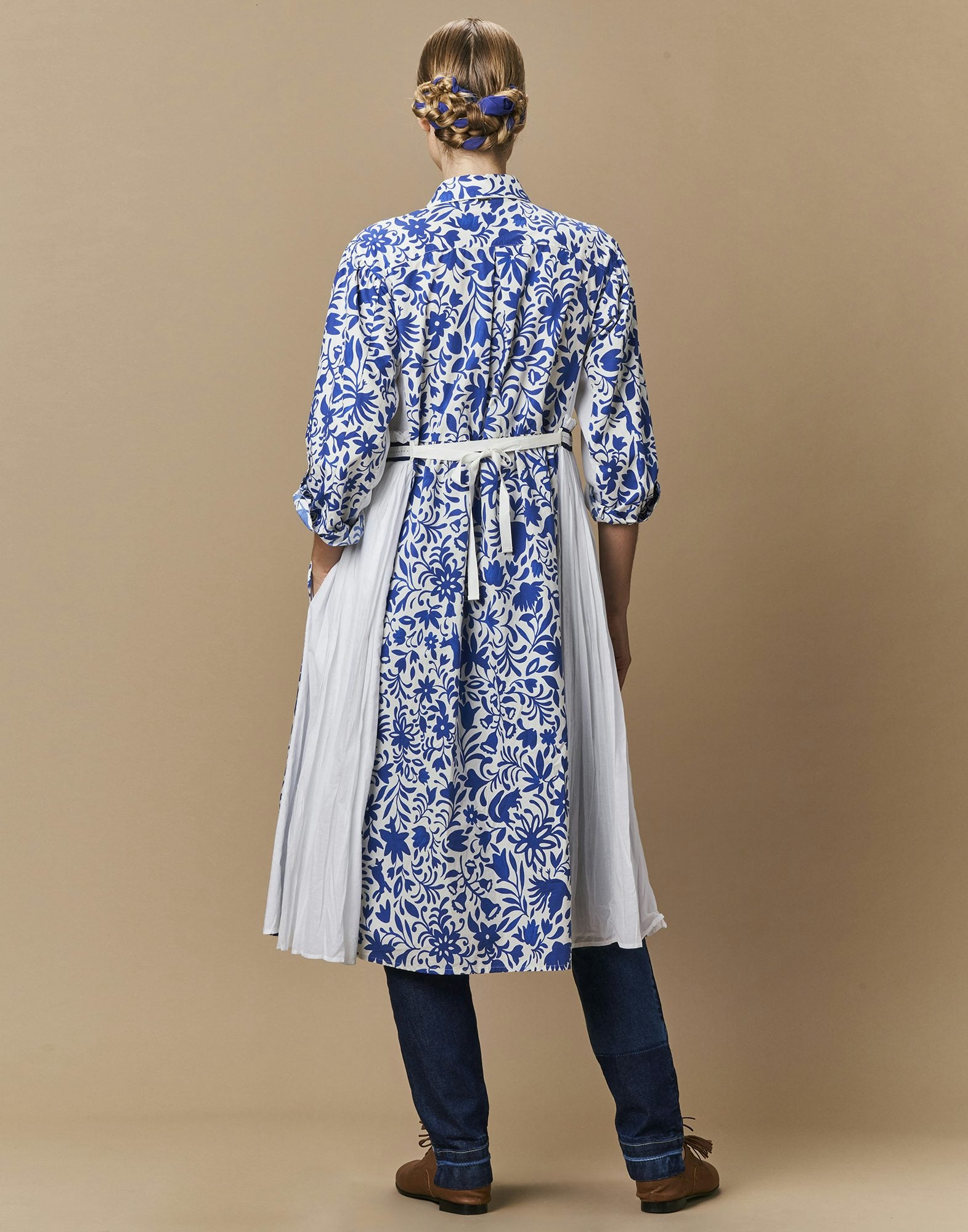 Beloved  Print L/S shirtdress