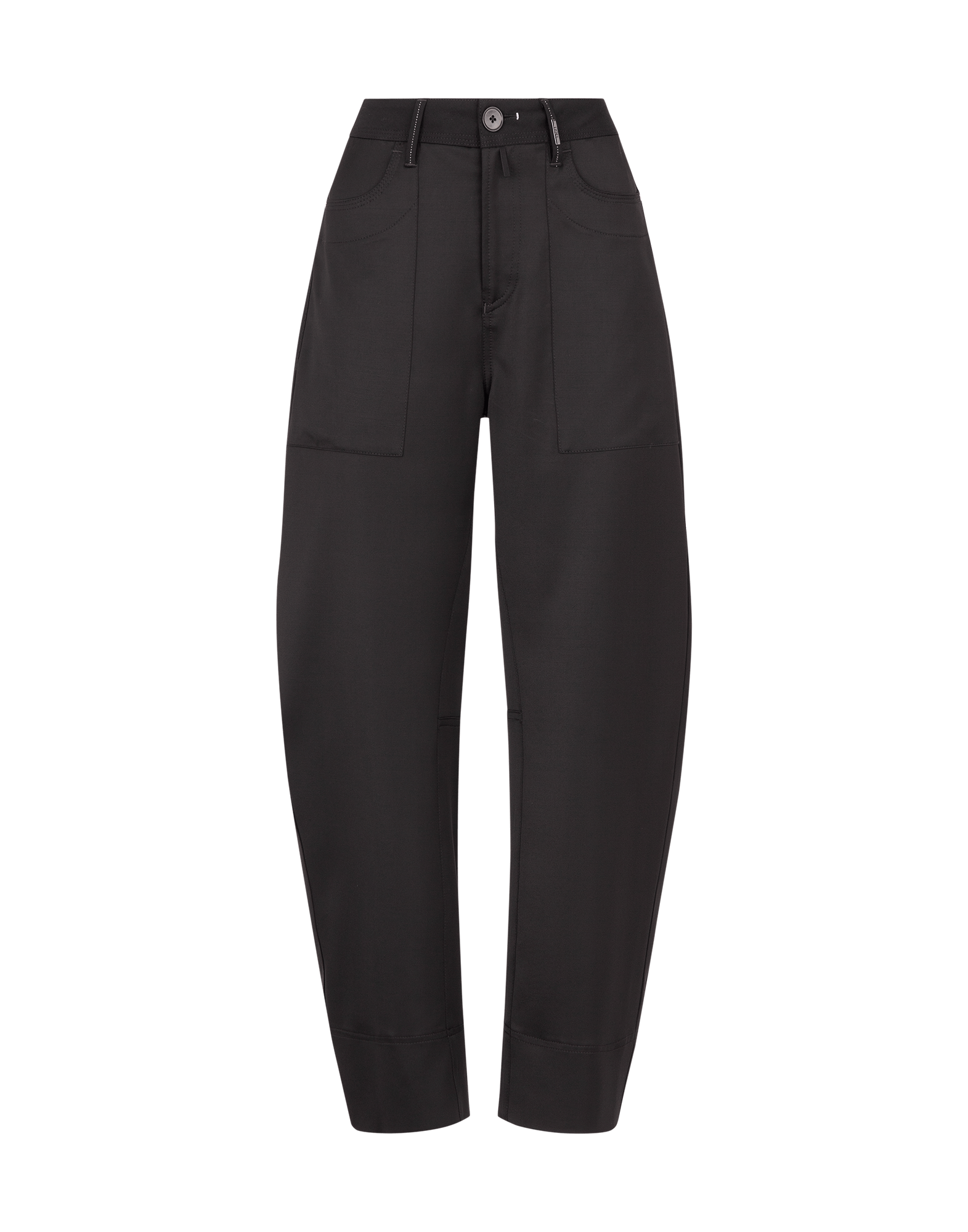 Qualify Black curved leg pants Black