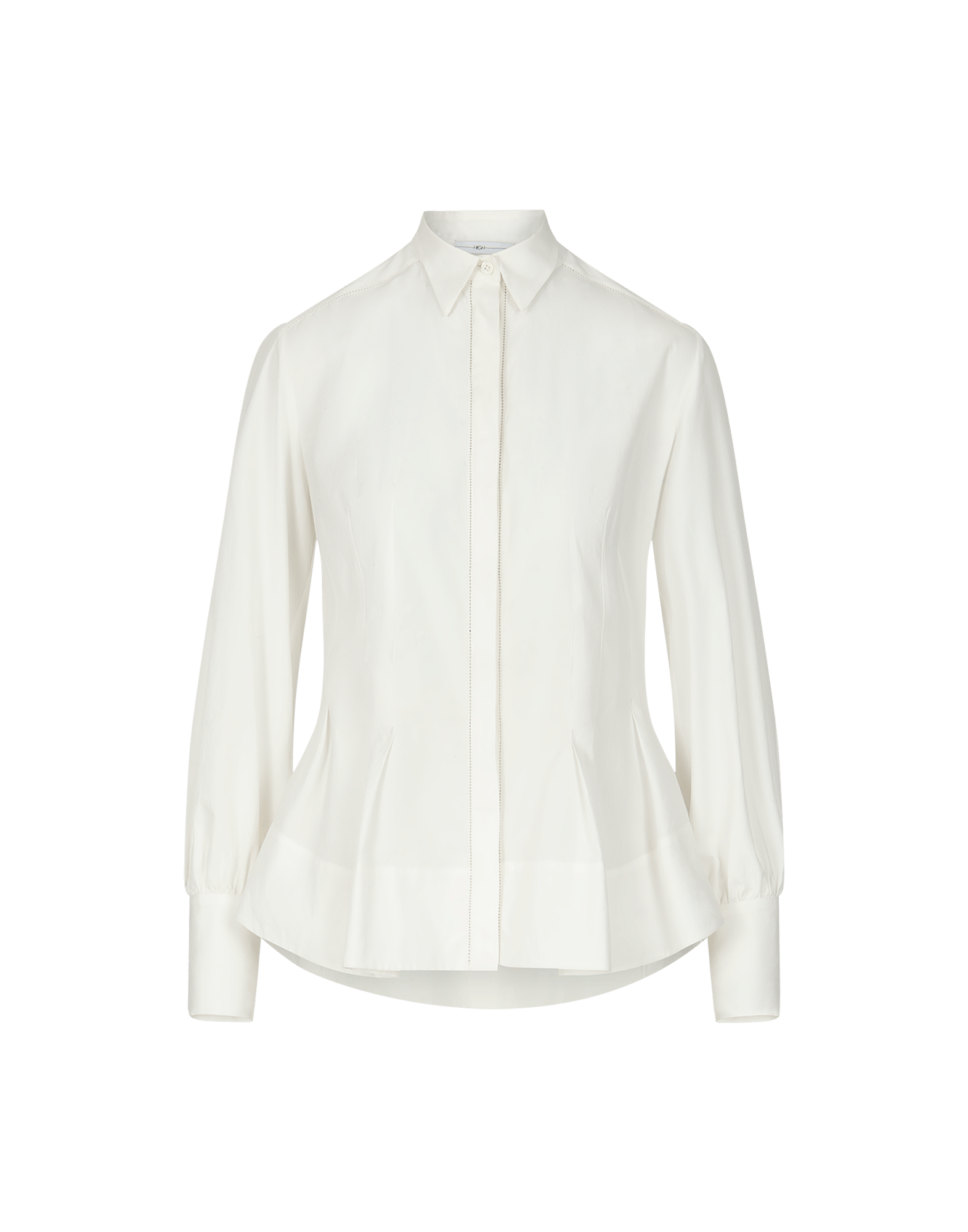 Optimize Fitted shirt with fluted hem