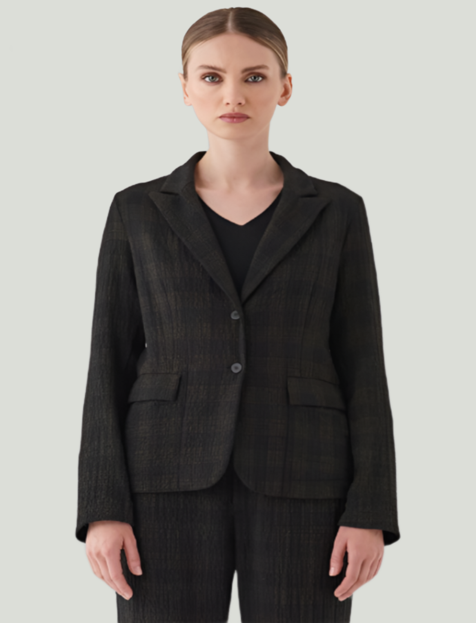 Fitted Check Jacket