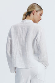 Linen relaxed shirt white