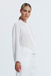 Linen relaxed shirt white