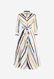 Dralla85 Tie Front Stripe Shirtdress
