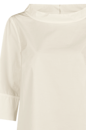 DOTTI White Top with Standup Collar & buttoned back
