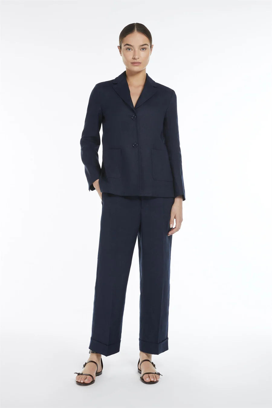 Socrates Navy Jacket Linen