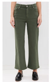 Saige Wide Leg Crop Dark Thyme