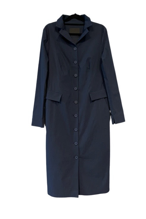 Coat Style Midi Dress Navy