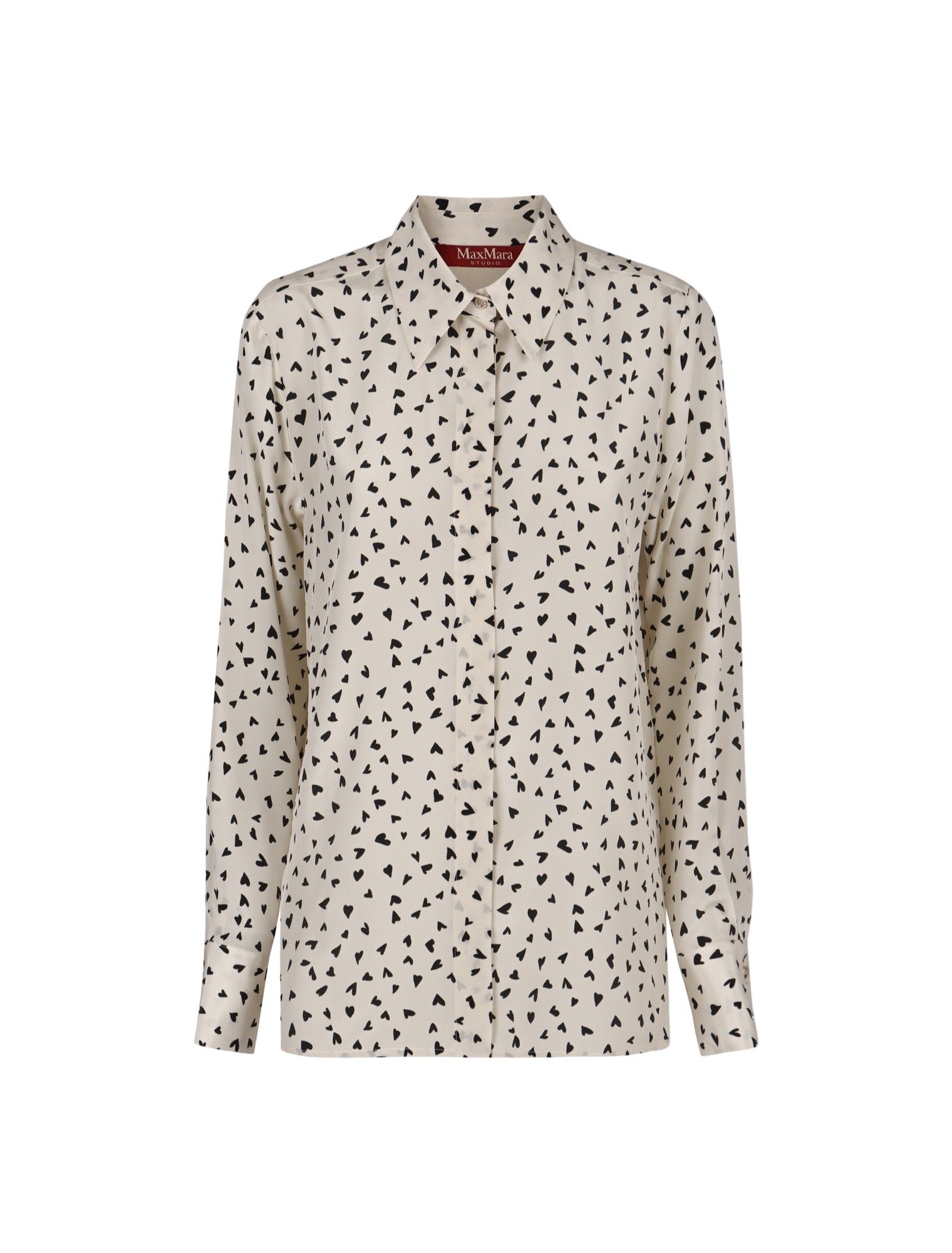Printed crêpe de chine shirt