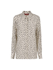 Printed crêpe de chine shirt