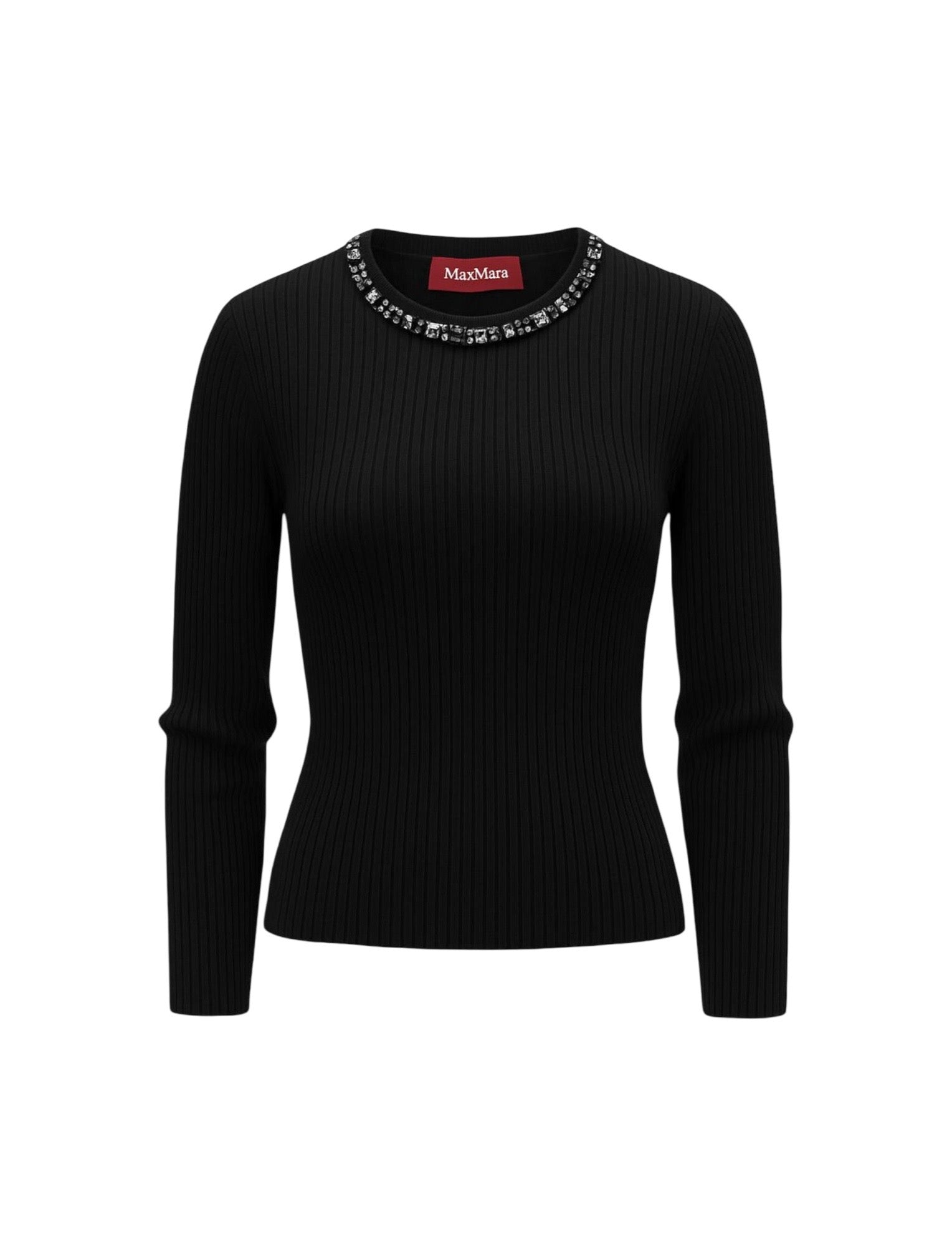 Ribbed Wool Jumper black
