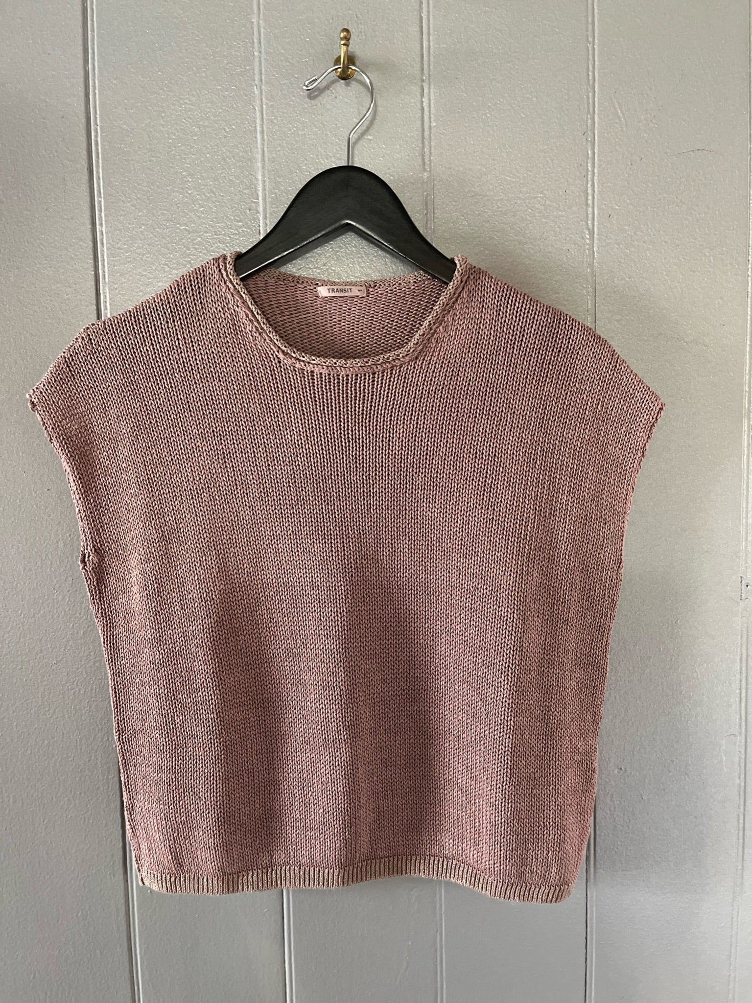 Knit melange tee rose