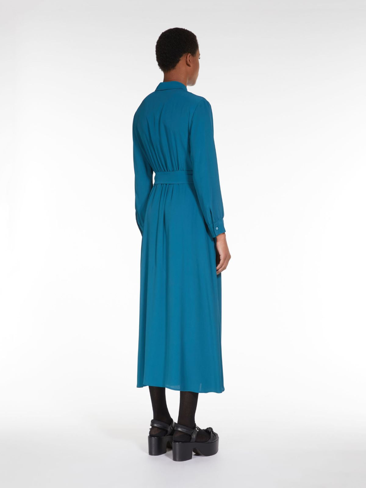 Mida Silk Blend Shirtdress