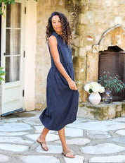 Daphne Popover Sleeveless Shirtdress