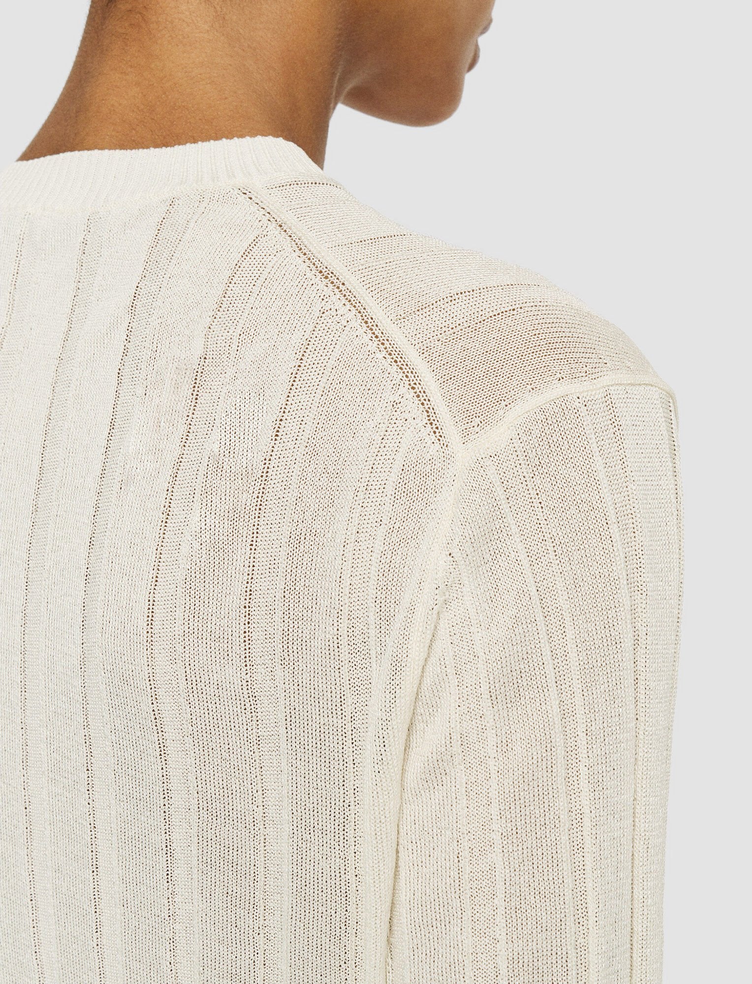 Crisp Rayon Knitted T-Shirt Ivory