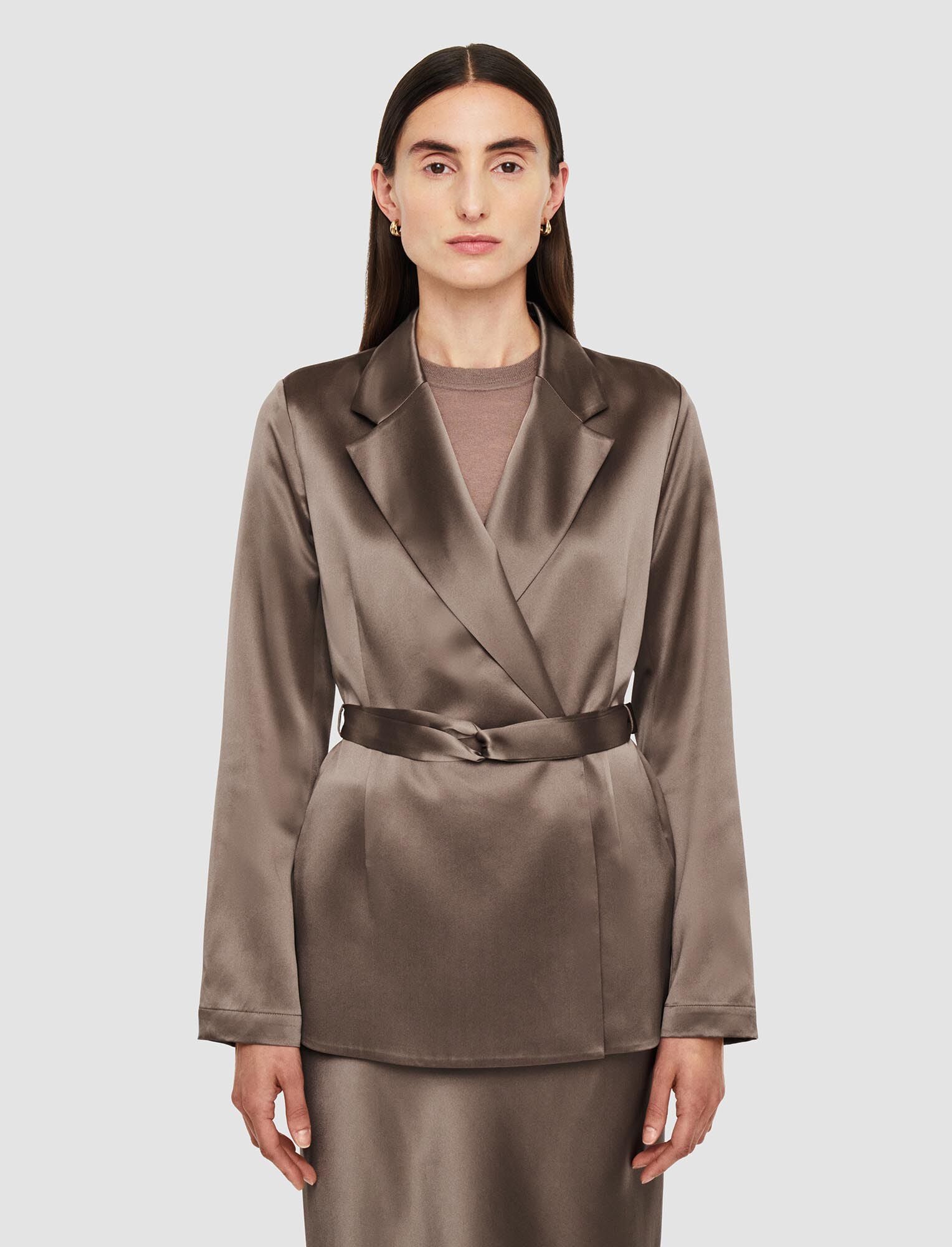 Joubert Silk Satin Jacket Escargot