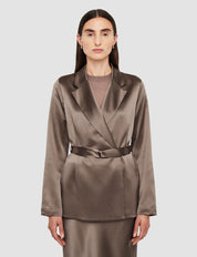 Joubert Silk Satin Jacket Escargot
