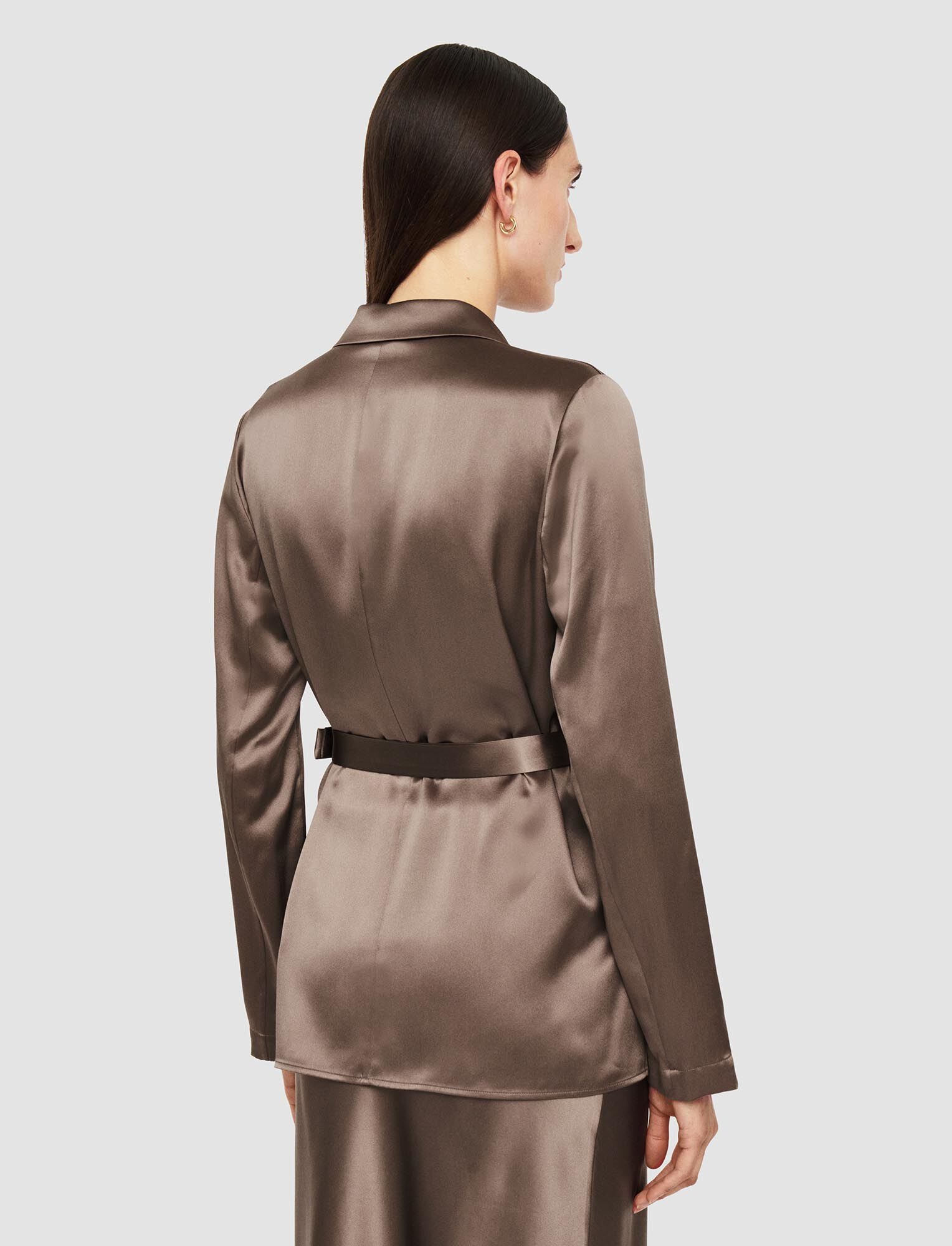 Joubert Silk Satin Jacket Escargot