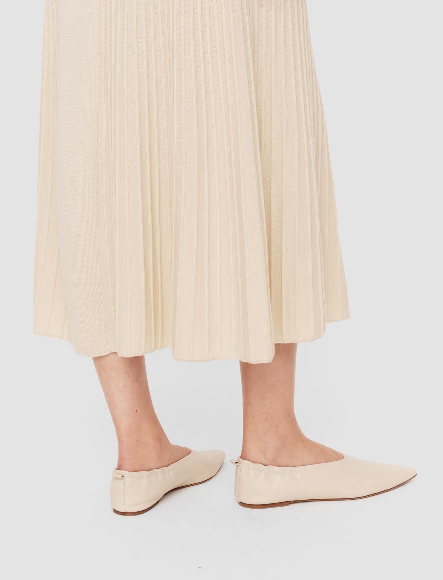 Fine Merino Rib Dress Beige