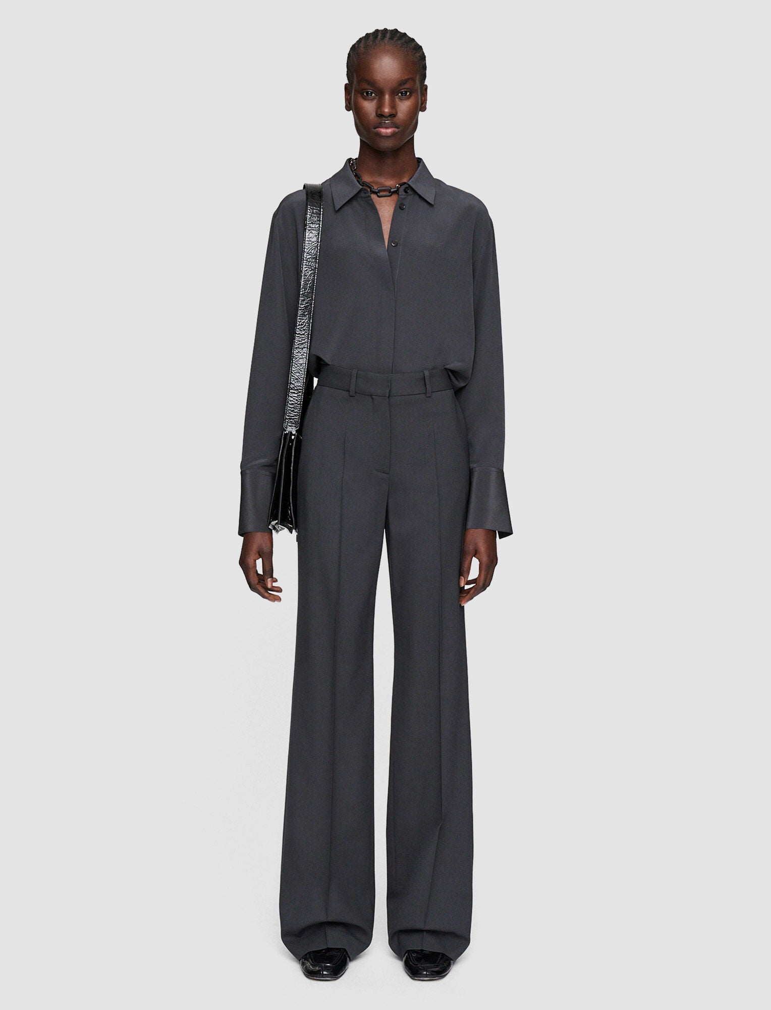 Tailored Wool Stretch Morissey Trousers Slate