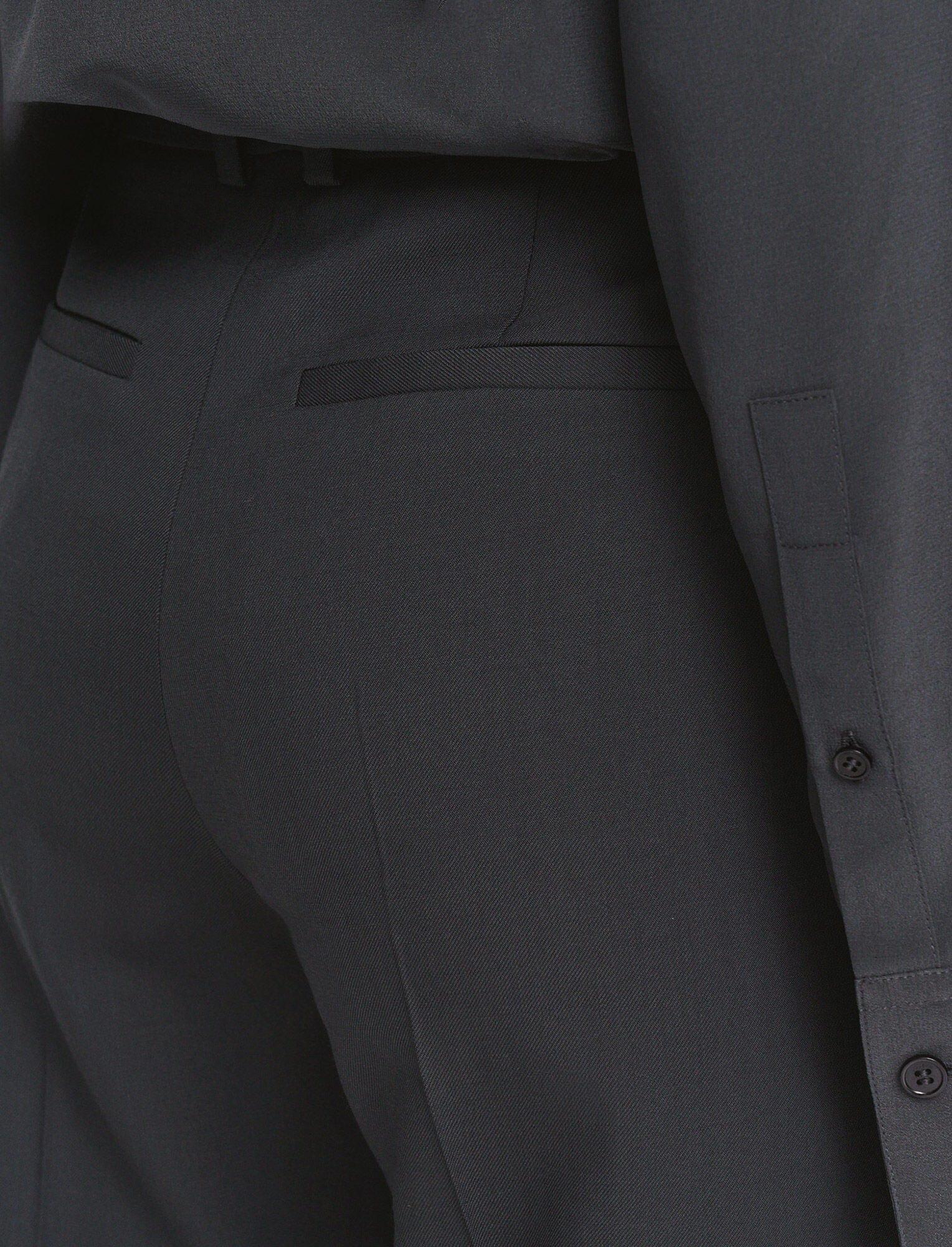 Tailored Wool Stretch Morissey Trousers Slate