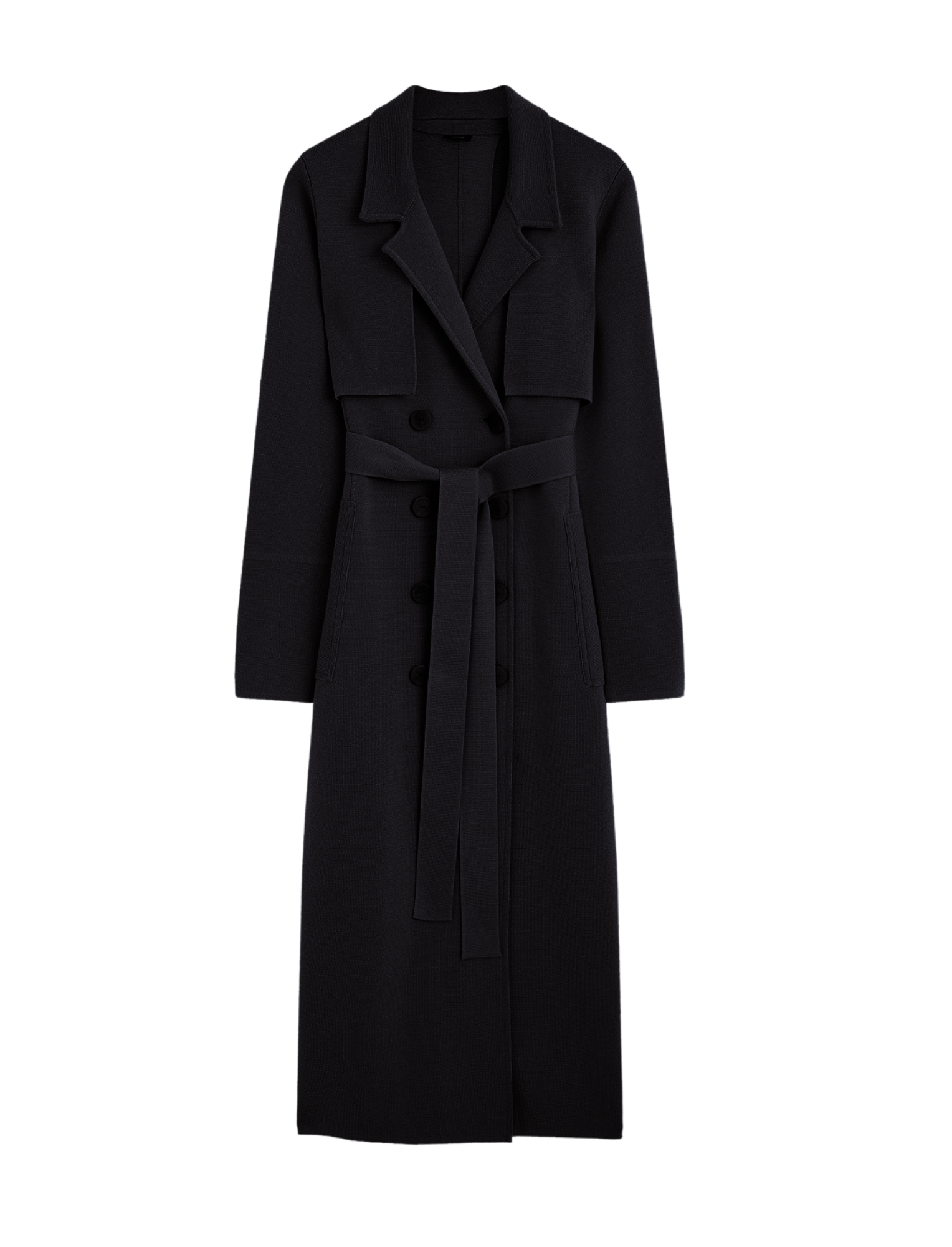 Milano Knitted Wool Coat Black