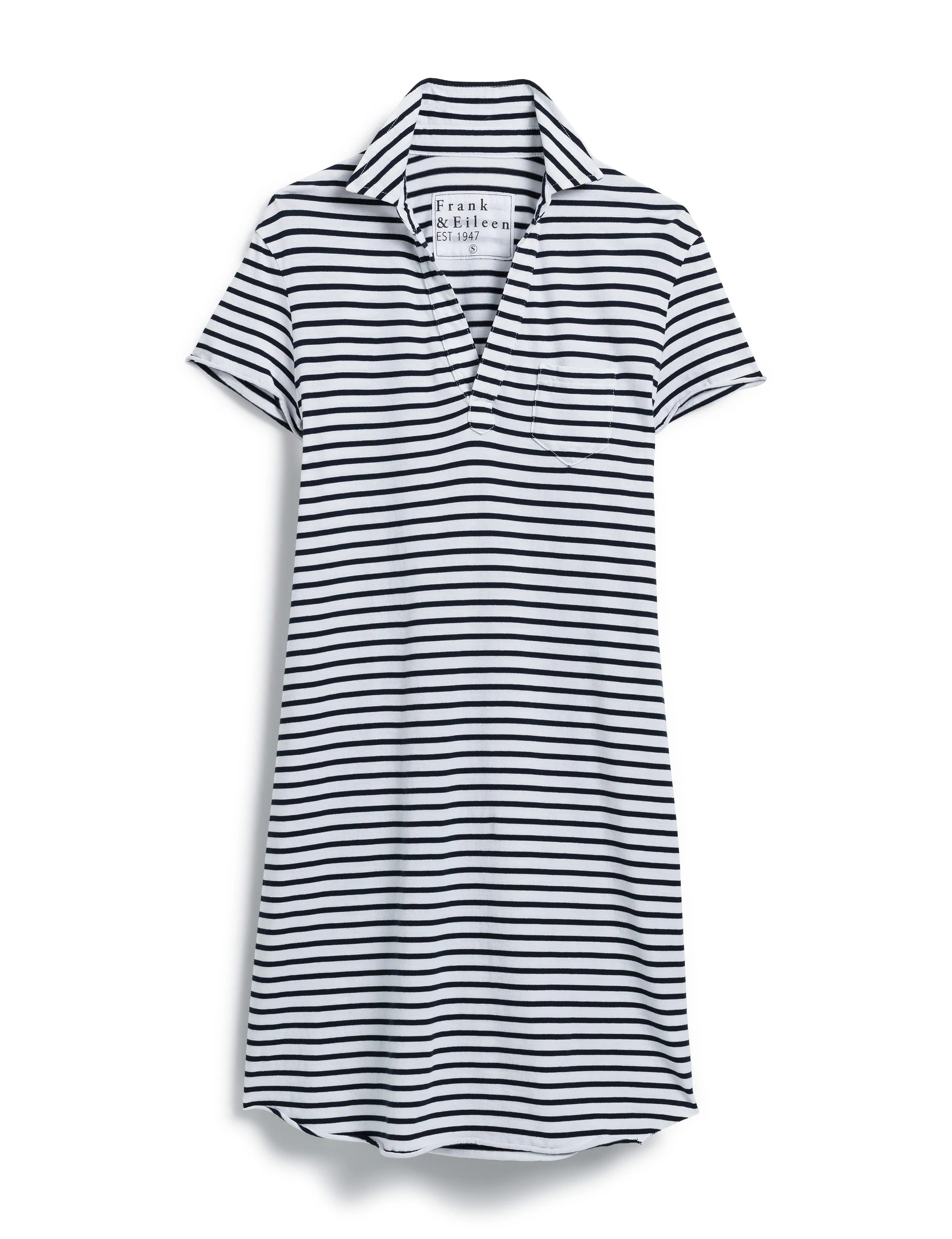 Lauren Polo Dress Navy Stripe