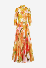 Tosca105 Romantic shirt dress with Lime belt
