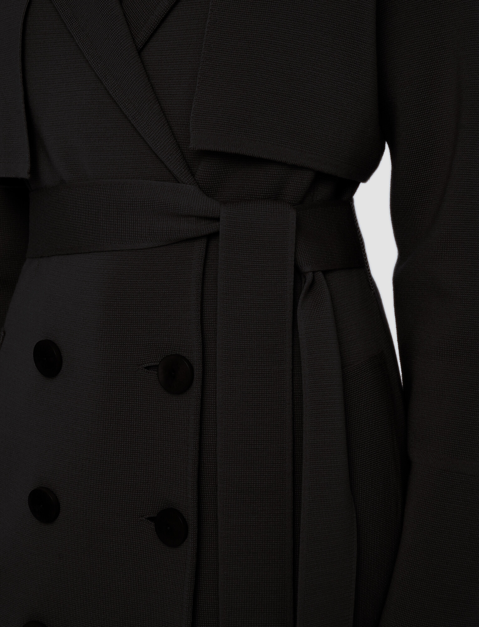 Milano Knitted Wool Coat Black