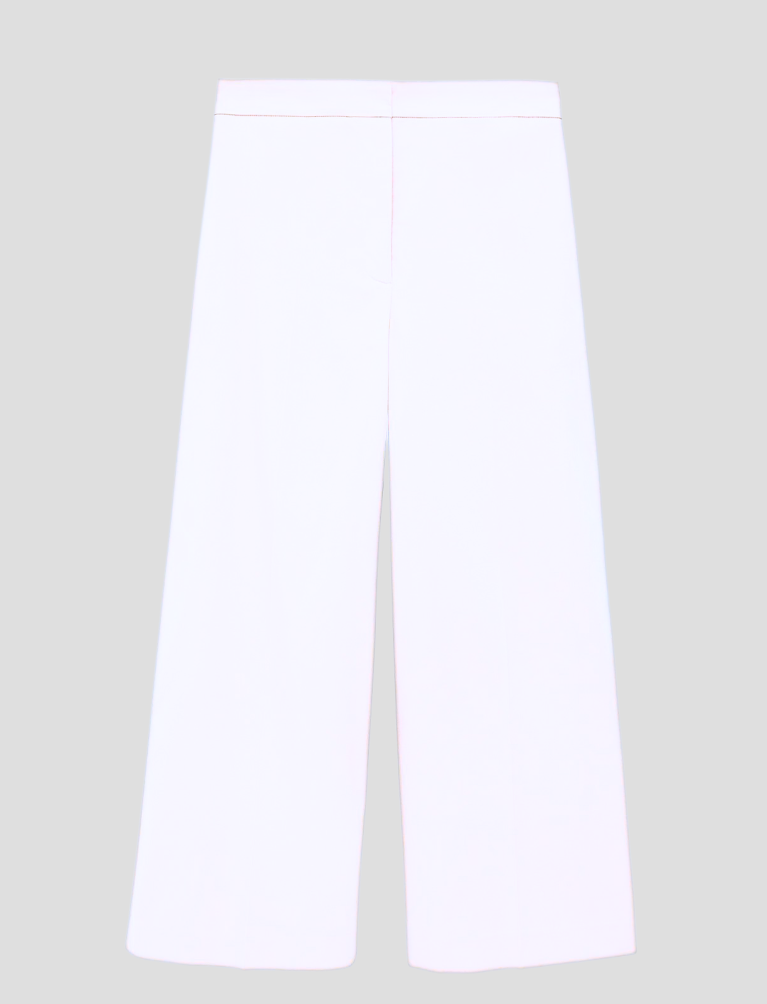 Temple Light Gabardine Stretch Trousers White