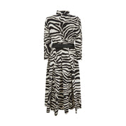 Arabba Zebra Print Cotton Shirtdress