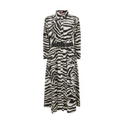 Arabba Zebra Print Cotton Shirtdress