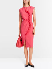 Dress with Asymmetric Ruffle