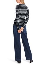 Midnight Blue Striped Sweater