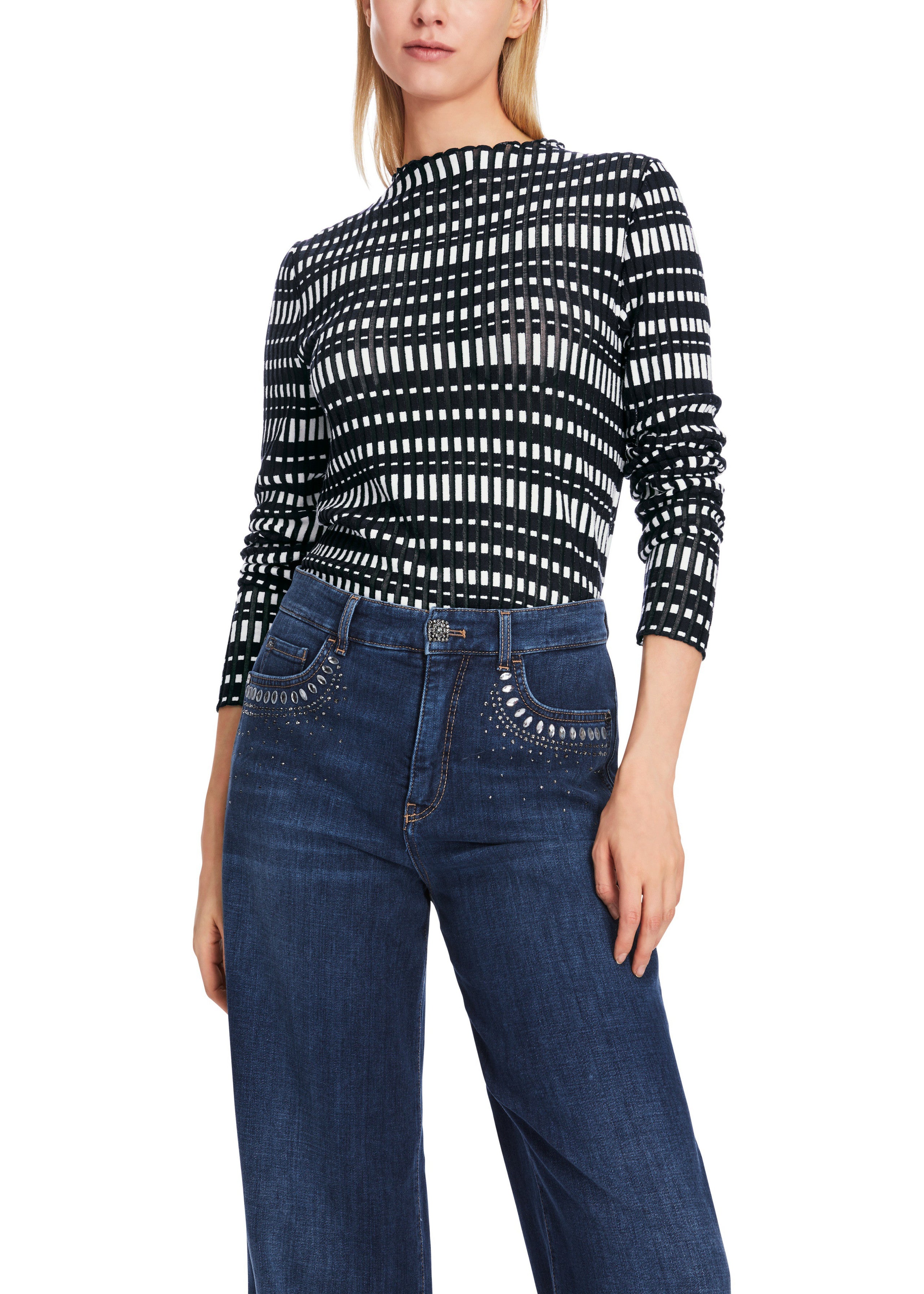 Midnight Blue Striped Sweater