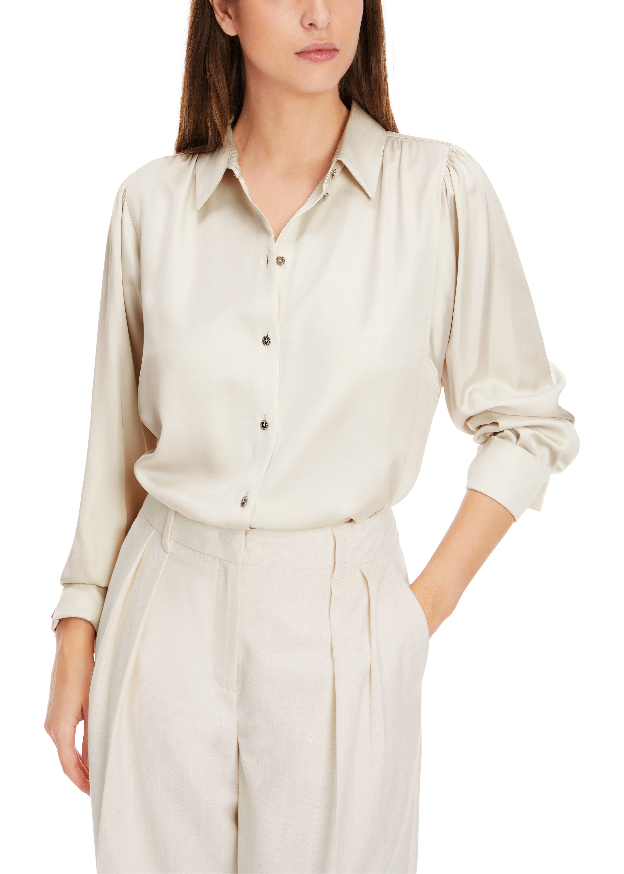 Feminine Shirt Blouse With Kimono Sleeves
