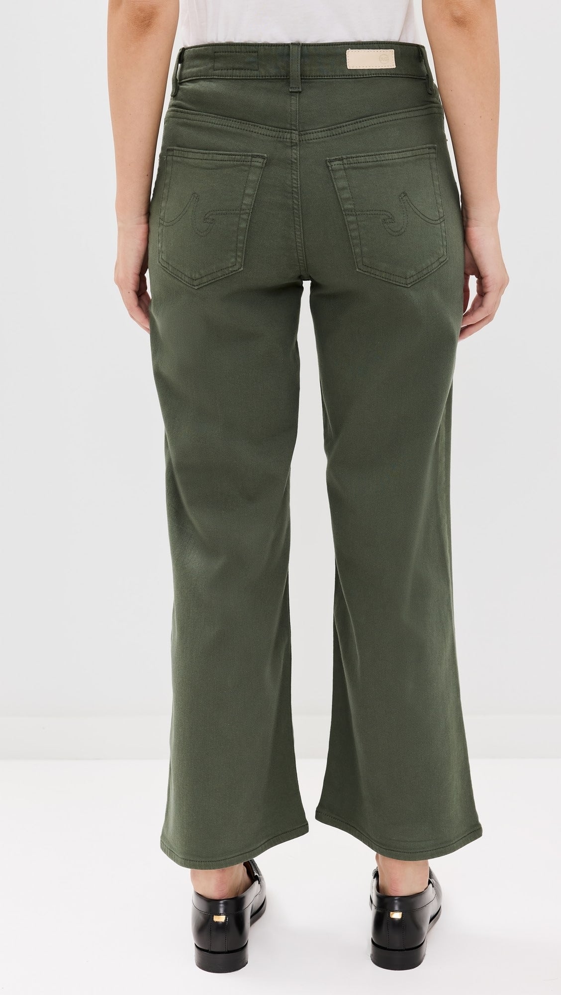 Saige Wide Leg Crop Dark Thyme